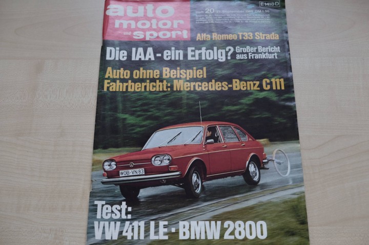 Deckblatt Auto Motor und Sport (20/1969)